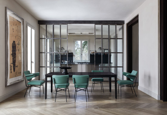 Hug Armchair - High Backrest Leather Version with walnut Canaletto details | Armchairs | ARFLEX