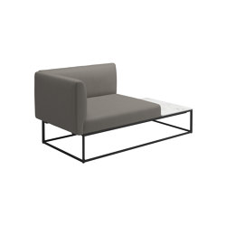 Maya Left Bianco Ceramic End Table Unit Meteor Dot Nimbus | Armchairs | Gloster Furniture GmbH