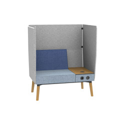 Reefs solitary Belize 1,5-seater bench with privacy panel and electrification | Armchairs | Dauphin