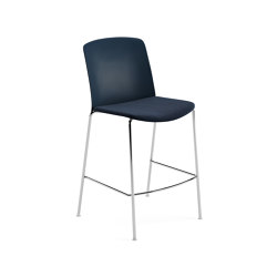 Mixu | Counter stool 4 legs stackable, upholstered | Counter stools | Arper