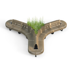 Nova C Crossroad 3 Large configuration | Benches | Green Furniture Concept