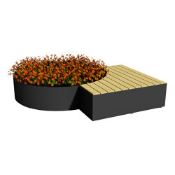 Isola modular bench & planter | Modular seating elements | Euroform W