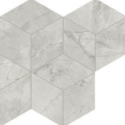 Marvel X Grey Cloud Mosaico Esagono Silk | Ceramic mosaics | Atlas Concorde