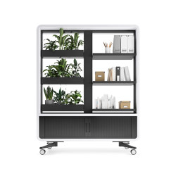 HushWall | 3 Shelves, 3 Pots | Room divider | Hushoffice