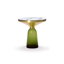 Bell Side Table brass-marble-olive | Side tables | ClassiCon