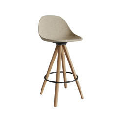 Mate Spin Wood stool | Bar stools | ENEA
