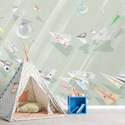 Paper plane customizable | Wall coverings / wallpapers | WallPepper