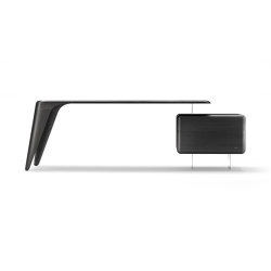 BOOMERANG | Rectangular solid wood writing desk with bookcase | Desks | Mozea