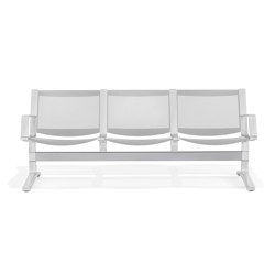 8000 2-, 3-, 4-, 5-, 6-seater bench, metal seat and back | Benches | Kusch+Co
